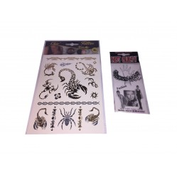 BG chic tattoos : Plaque de tattoos metallic éphémères + 1 bracelets plastique offert (1952)