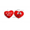 Peluche Coeur visage "I love You" 19 cm (2519)