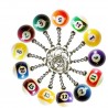 Porte clef boule de billard Diam 3.8 cm (1117) à l unité
